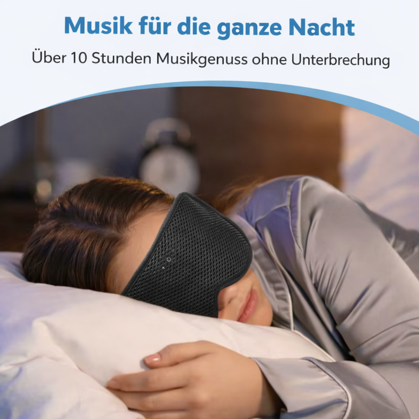 3D Schlafmaske mit integrierten Bluetooh-Kopfhörern | Smarte Schlafmaske