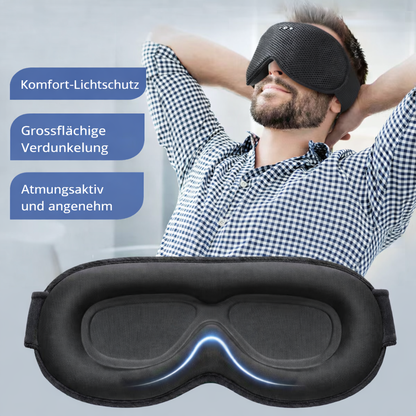 3D Schlafmaske mit integrierten Bluetooh-Kopfhörern | Smarte Schlafmaske