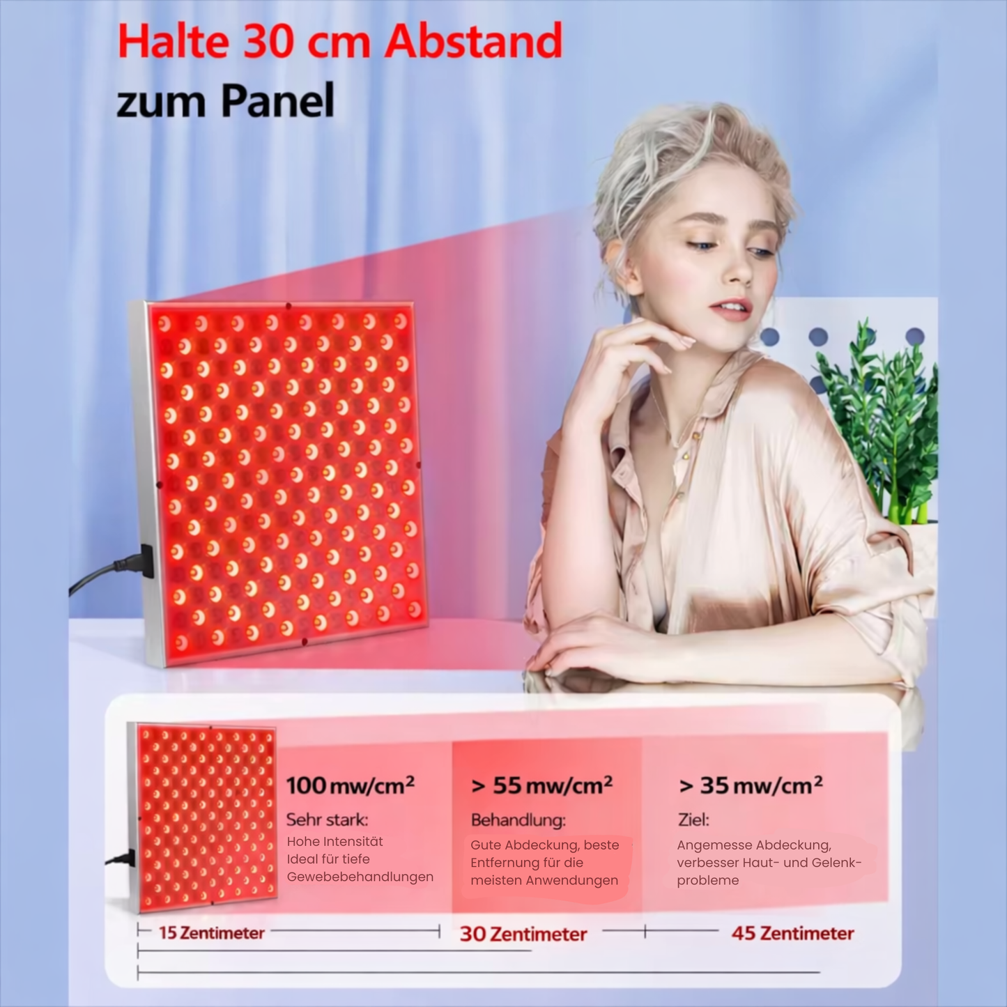Rotlicht Theraphie-Panel | Rotlichtheraphie