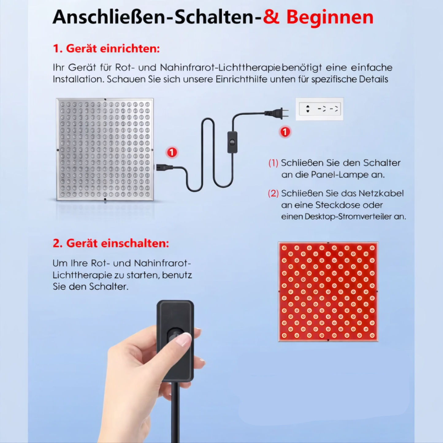 Rotlicht Theraphie-Panel | Rotlichtheraphie
